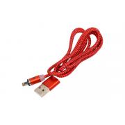 more-choice-smart-usb-2-4a-lightning-8-pin-magnetic-nejlon-1m-k61sir