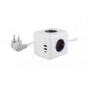 rocketsocket-cube-extended-4-euro-16a-3-usb-2a-c-s-blokom-5v-3-0a-1-5-m-tsvet-seryj-gns1405
