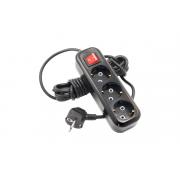 lux-u3-evk-03-blackyj-s-vyklyuchatelem-3-mestnyj-s-zazemlyayuschim-kontaktom-250v-16a-3m-4606400418207