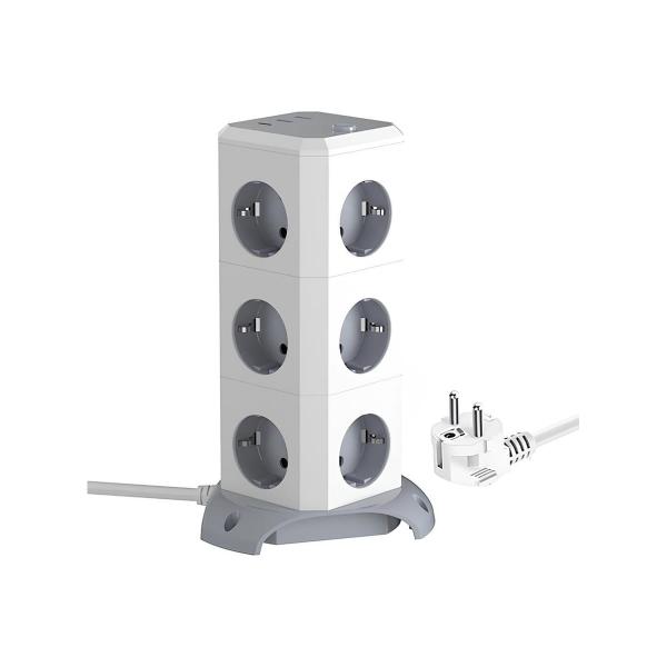 idealim-na-12-rozetok-tower-12r-2usb-1typec-1-8m-gray