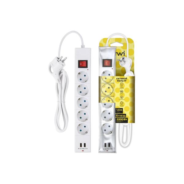 duwi-5-gnezd-s-zazemleniem-pvs-3-0-75-belyj-1-5m-s-vyklyuchatelem-s-detskimi-zaschitnymi-shtorkami-2usb-32590-1