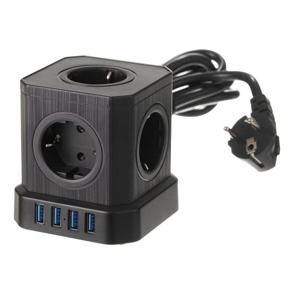 idealim-blackyj-cube-5r-4usb-2m-black