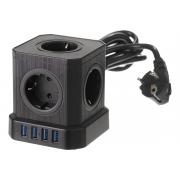 idealim-blackyj-cube-5r-4usb-2m-black