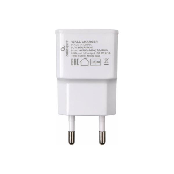 cablexpert-mp3a-pc-11-100-220v-5v-usb-2-porta-2-1a-belyj